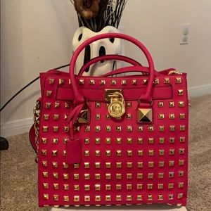 Michael Kors Hamilton large studded leather tote